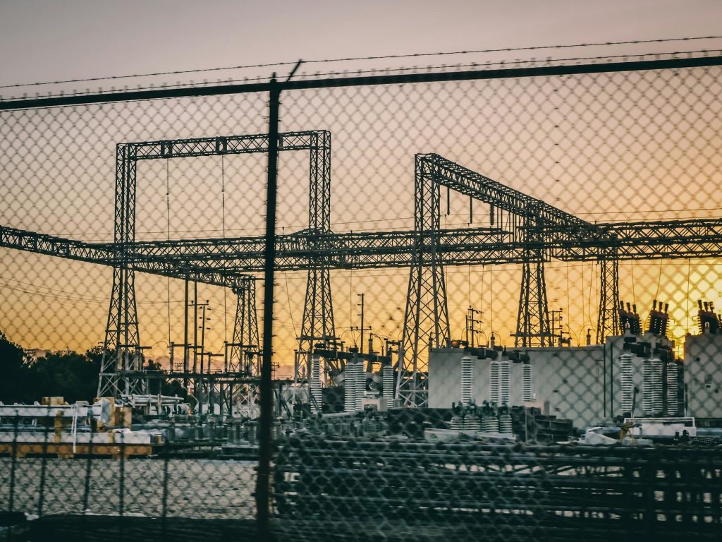 power plant during dusk